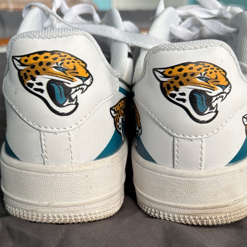 Jaguars Men's Sneakers - Teal and White - Picture 4 of 6